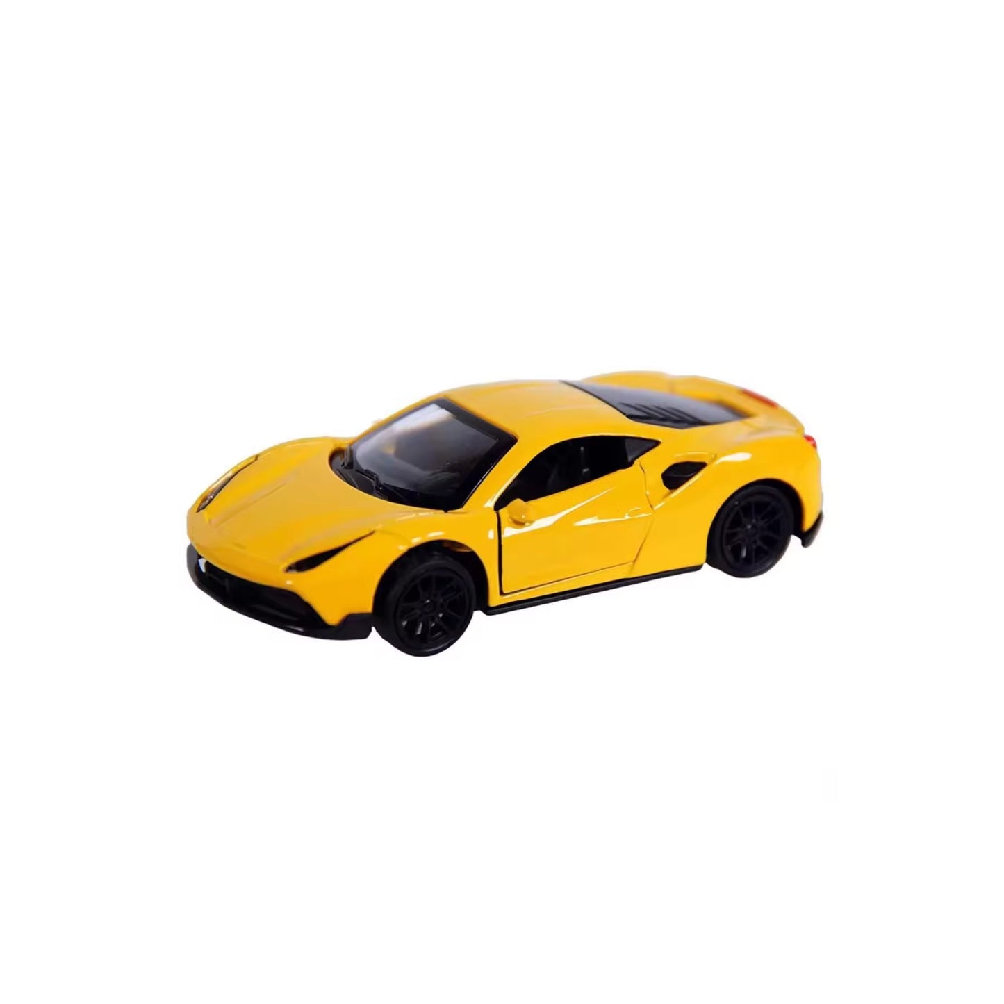 Ferrari 1:36 Die-Cast Metal Toy Car — Yellow & Red | Pull Back