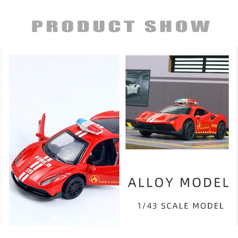 Ferrari 1:43 Die-Cast Pull Back Car | Openable Doors (Ages 3-7)
