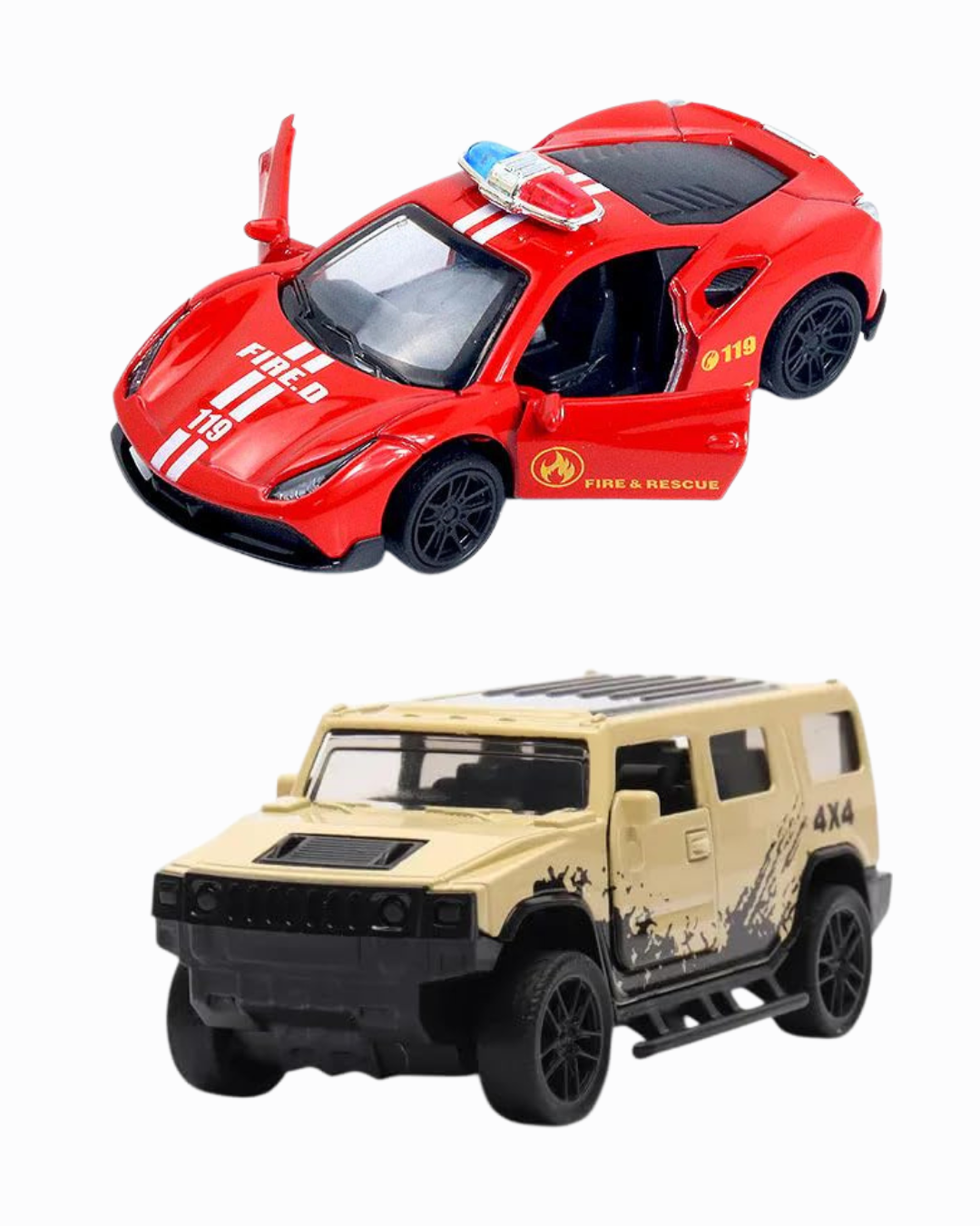 Ferrari & Hummer Die-Cast Pull Back Cars (Ages 3-7)