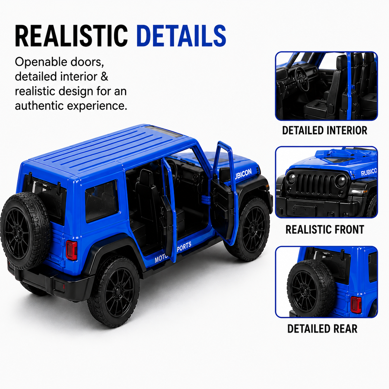 Die-Cast Jeep & ADAC GT3 Racer Combo — Pull Back Toy Gift Age 3+