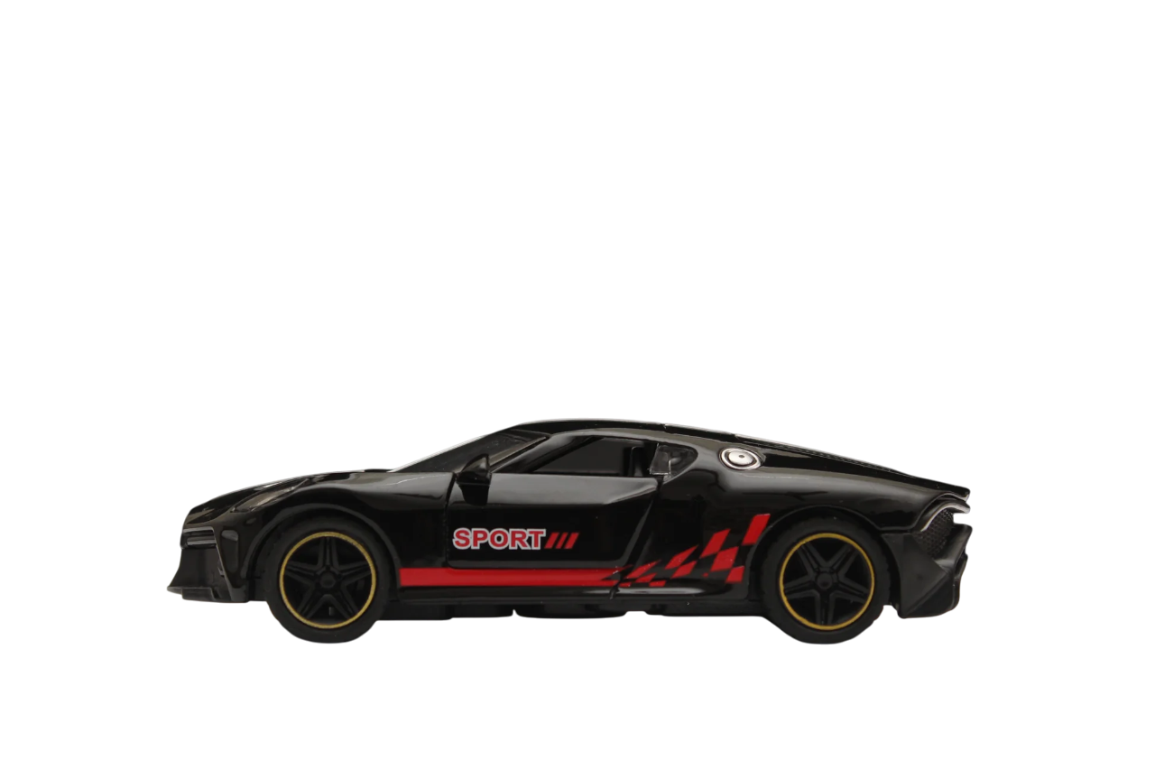 Bugatti 1:43 Die-Cast Metal Toy Car — Openable Doors & Pull-Back