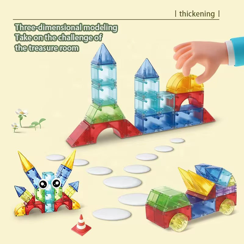 MAGIC Magnetic Building Blocks | 40 Pcs | STEM | Easy edition (Ages 3-7)
