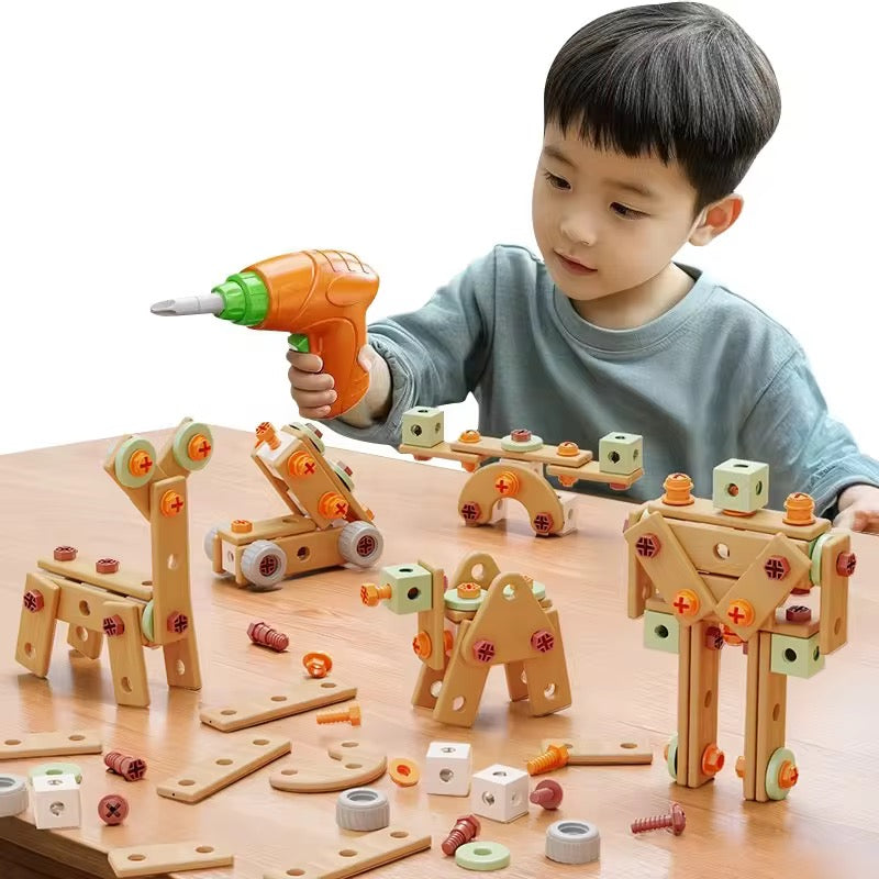Mechanic Tool Kit for Kids | 158 Pcs | DIY STEM Toy (Ages 3-7)