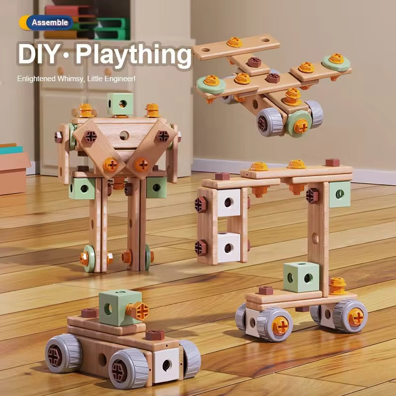 Mechanic Tool Kit for Kids | 158 Pcs | DIY STEM Toy (Ages 3-7)