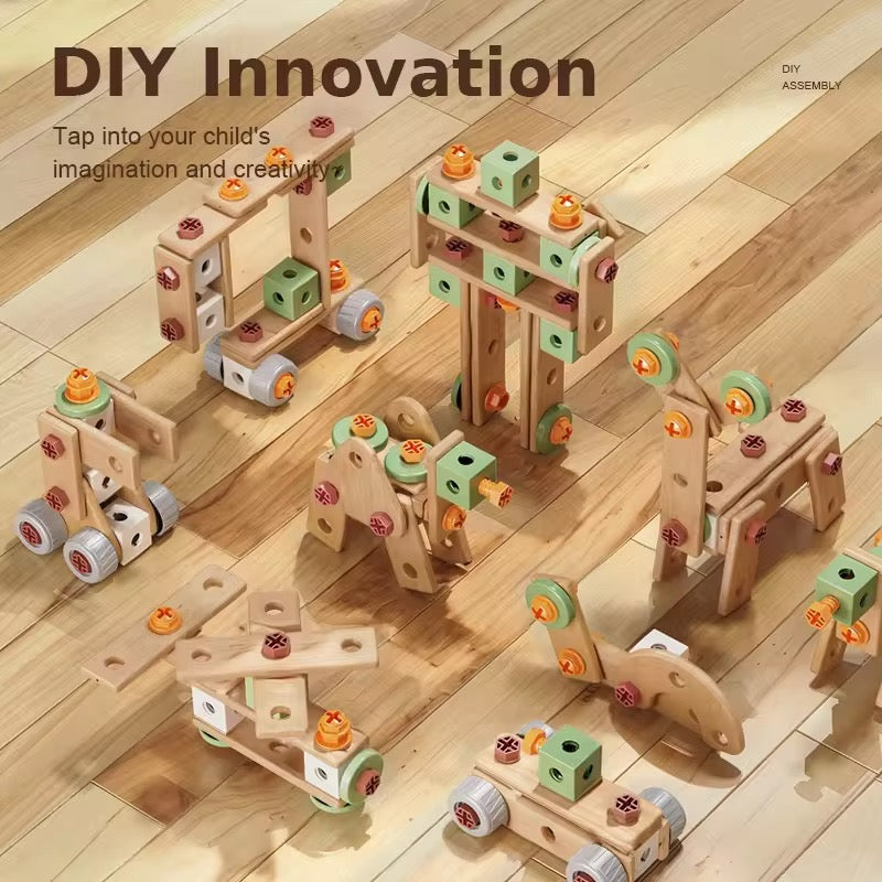 Mechanic Tool Kit for Kids | 158 Pcs | DIY STEM Toy (Ages 3-7)