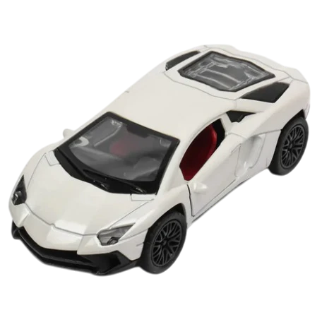 Lamborghini 1:36 Die-Cast Metal Toy Car — White & Gray | Pull Back