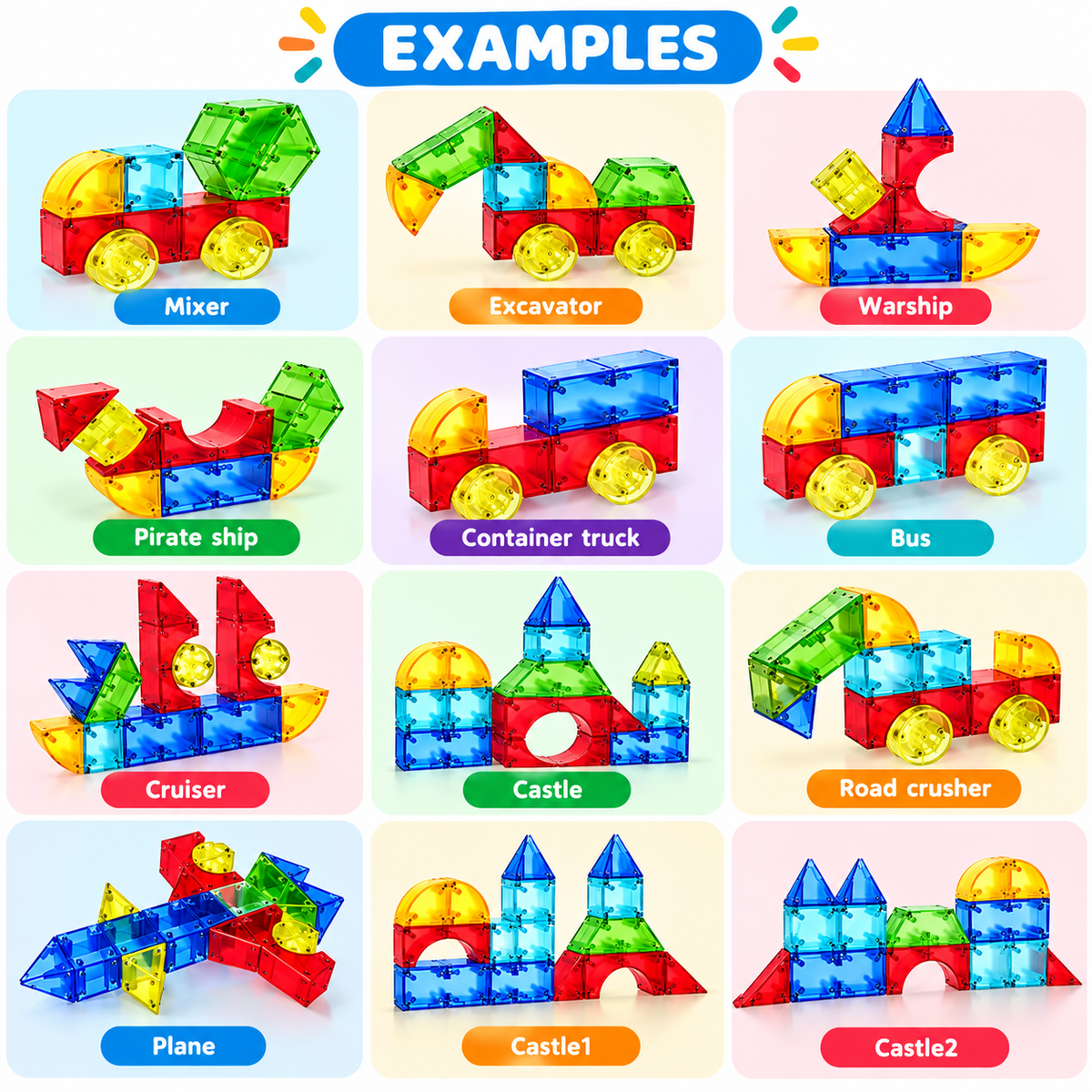 MAGIC magnetic building blocks 40 pcs easy edition STEM set – view 6