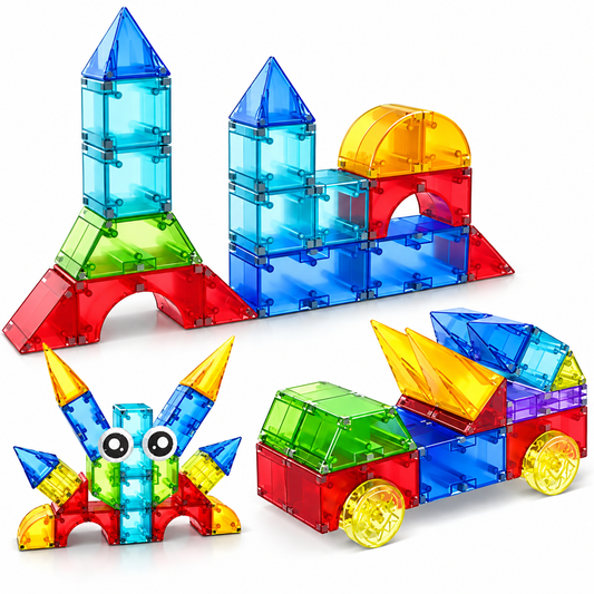 MAGIC Magnetic Building Blocks | 40 Pcs | STEM | Easy edition (Ages 3-7)