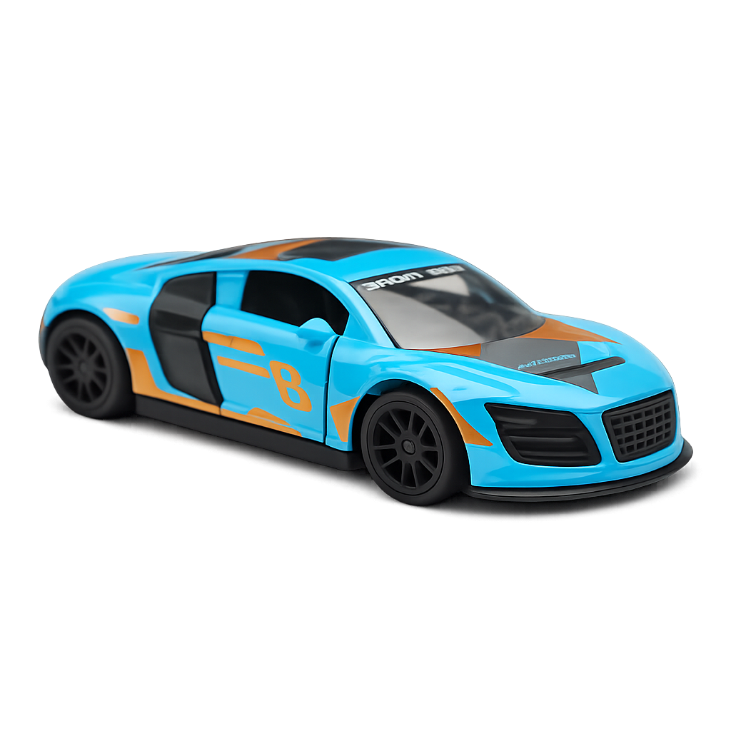 Audi 1:43 Die-Cast Metal Toy Car — Pull Back & Openable Doors (Ages 3-7)