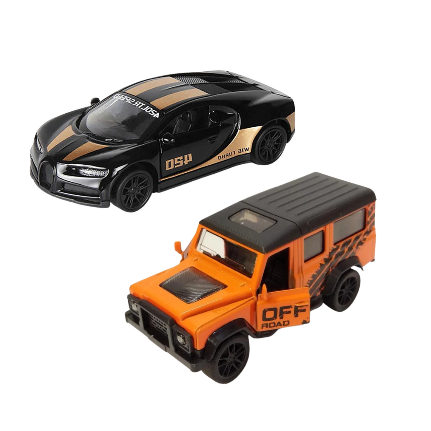 Land Rover Defender & Bugatti Die-Cast Cars (Ages 3-7)