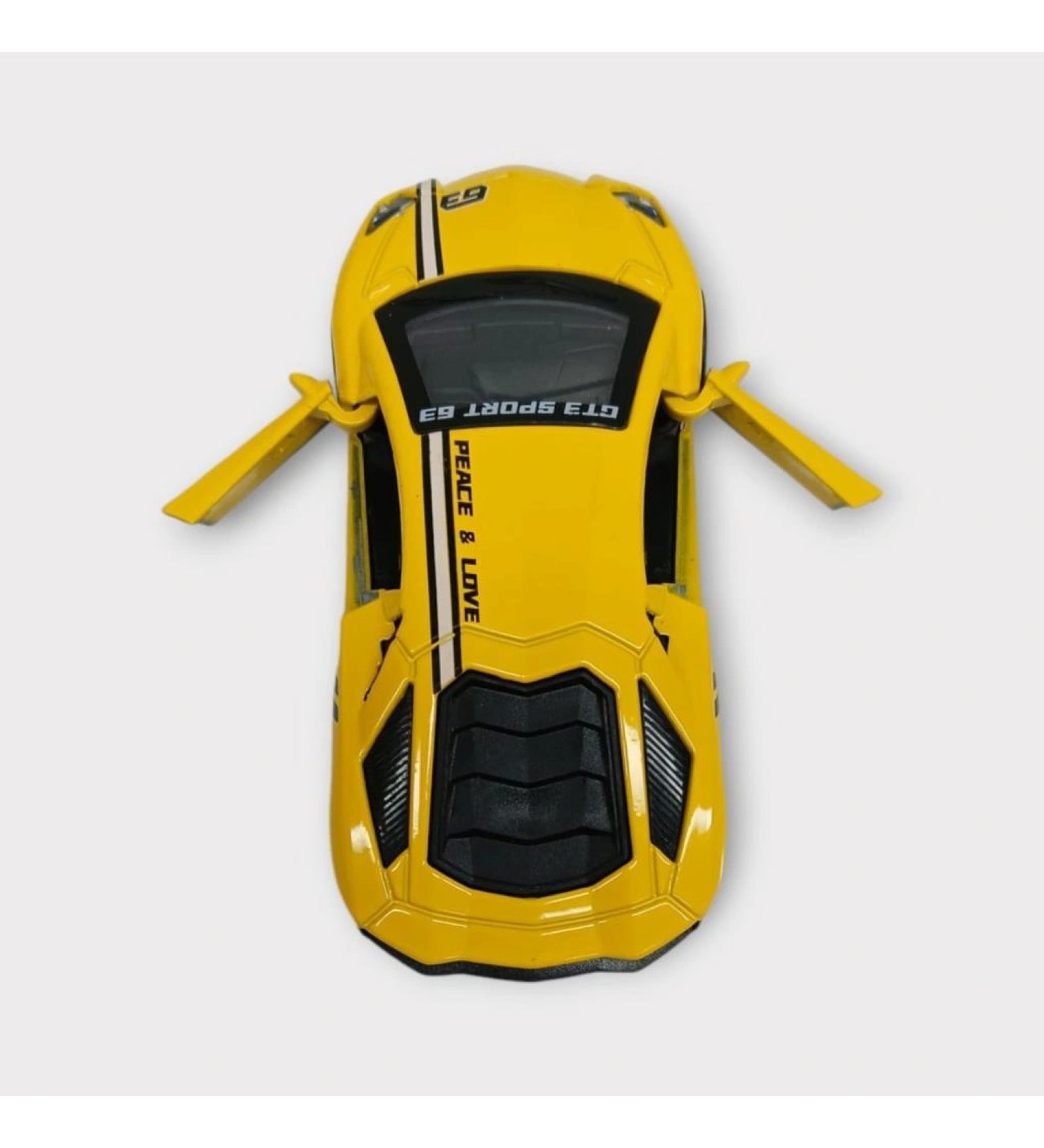 Ferrari 1:43 Die-Cast Metal Toy Car — Pull Back & Openable Doors | Red & Yellow (Ages 3-7)